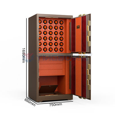二重コンパートジュエリーロックボックス 指紋ロック H1680mm セキュリティウォッチボックス
