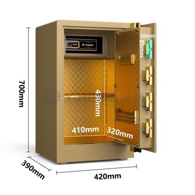 39kg 豪華な家庭用セーフボックス ダブルアラーム YB/RS-70