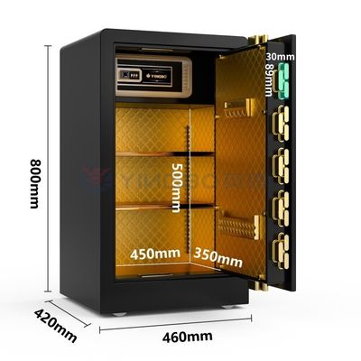 マシッド・スティール スマートホーム ルックス・ホーム セーフ 46kg 指紋ロック セーフ YB/RS-80