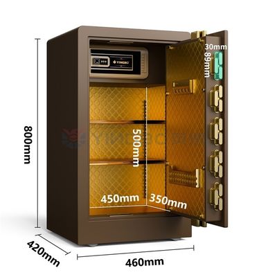 指紋ロック スマート 高級セーフボックス 家庭用セキュリティ用 YB/RS-80