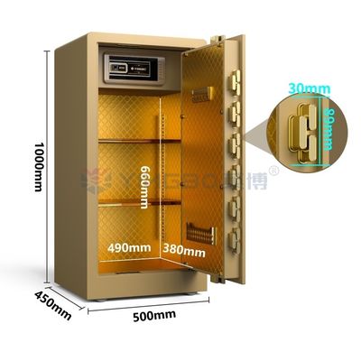 家庭 セキュリティ 指紋 バイオメトリック 鍵 セーフ H1000mm YB/RS-100 ゴールド