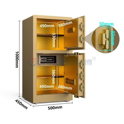 指紋デジタルロックホームセーフボックス H1000mm ゴールド YB/RS-100D