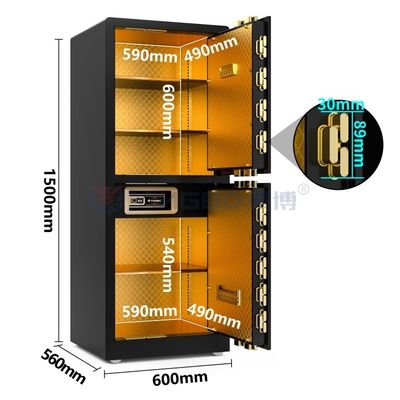 バイオメトリック指紋ロック 高級住宅セーフ 盗難防止 120kg YB/RS-150D
