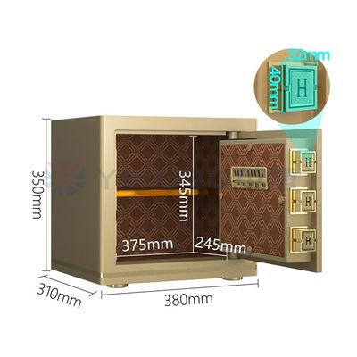 電子鍵 豪華オフィスセーフ ボックス 特許ボルト H350mm