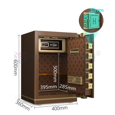 二重アラーム 固体鋼 オフィス セーフ ボックス セキュリティのための電子ロック H600mm