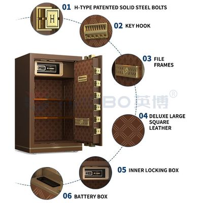 二重アラーム 電子ロック オフィスセキュリティ用のセーフボックス H800mm YB/N7-80