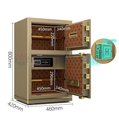 デュブルドア 46kg オフィスセキュリティのための高級電子セーフボックス YB/N7-80D