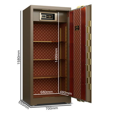 ダブルアラームバンク 商用セーフ ボックス バイオメトリック指紋 デジタル 鋼鉄 セキュリティ セーフ YB/ZY-150