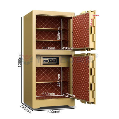 垂直ロック デザイン セキュリティ 商用セーフ ボックス 4 オープン ウェイズ と 3D ステレオ ソフトロール レザー H1280mm