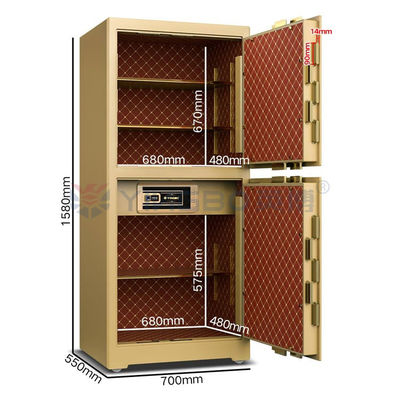 ドイツ 3Dレーザー切削技術 切断可能な棚付きの商用セーフボックス H1580mm