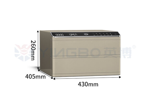 二重層 固体鋼 皮で覆われた宝石 小型セーフ ボックス 生物学的認識