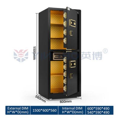 ダブルアラーム 大型固体鋼 高級ホームセーフ 120kg セキュリティ YB/RS-150