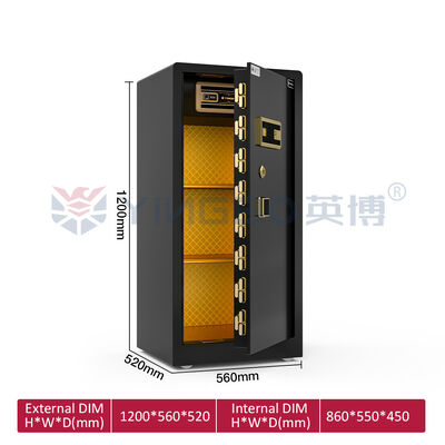 12 mm ドアパネル環境に優しいペイントハウス金庫 YB/RS-120 ブラック