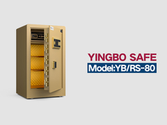 YB/RS-80 指紋ロックホームセーフ 金色