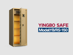 YB/RS-150 指紋ロックホームセーフ 金色
