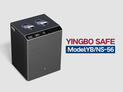 YB-NS-固体鋼のベッドナイトテーブル グレーの引き出し